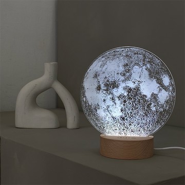 【此木の悠】客製化禮物_暖心夜燈簡約設計款夜燈  月球款  心靈沉澱 簡約設計