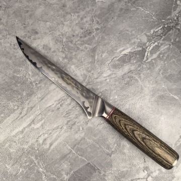 日本進口健次郎作5cr15mov錘紋鍛打剔骨刀切刀鋒利剝皮殺豬刀