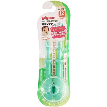 日本【貝親Pigeon】第3階段學習牙刷兩入(藍)
