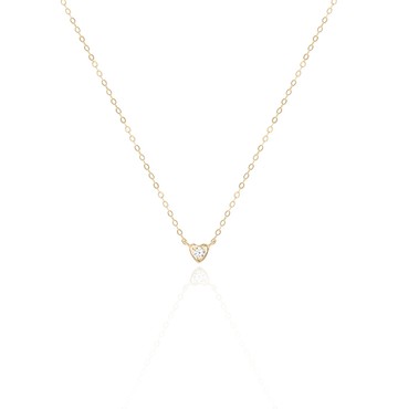 WANDER AMELIE | 14K迷你心鑽項鍊