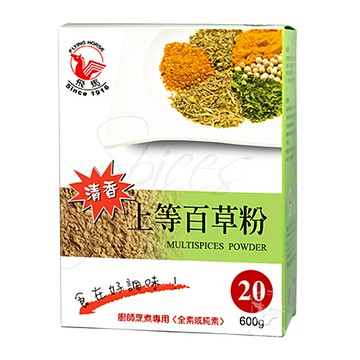 飛馬上等百草粉 台灣產 多種中藥香辛料調和  600g  1盒