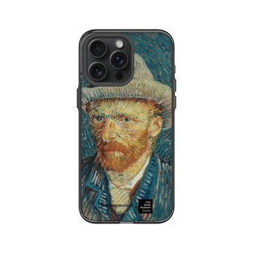 iPhone 15 Pro Max Clear 酷墨灰 - Van Gogh Museum - 戴灰氈帽的自畫像