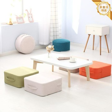 【加厚可拆洗】亞麻蒲團坐墊 榻榻米坐墩 地板墊 懶人沙發 日式坐墊 加厚高彈 可拆洗外套 方形設計 客廳臥室陽臺適用