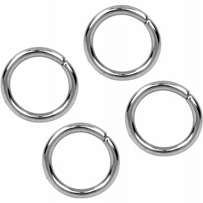 丸カン 内径12mm ニッケル 4コ入り 協進エル 71004-01 クリックポスト(メール便)選択可。