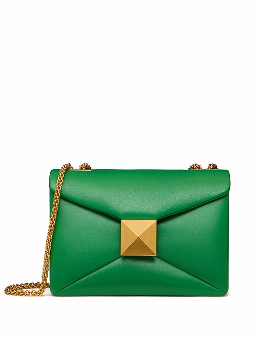 Valentino Garavani - One Stud shoulder bag - women - Leather/Lambskin - One Size - Green