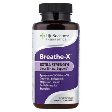 LifeSeasons, 護理，Breathe-X®，特強型，120 粒素食膠囊
