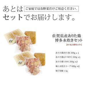 ふるさと納税 博多水炊き（ありた鶏ぶつ切り・切り身つみれ）セット 4〜6人前 福岡県大川市