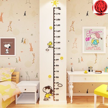 粘紙小狗狗帖紙測量小孩量身高墻貼卡通創意個性耐磨韓版測量尺