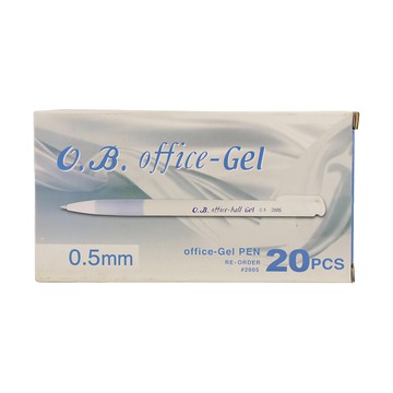 O.B. 歐布德 office-Gel 中性筆 0.5mm 20支入  藍色  1盒