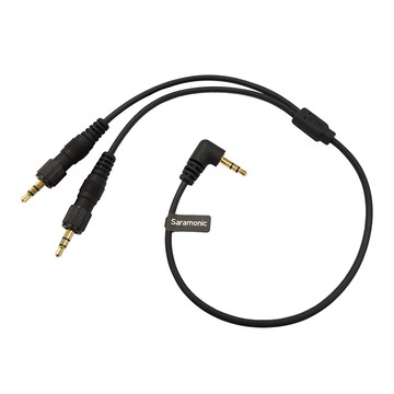 Saramonic楓笛 SR-C2004 3.5mm轉雙頭3.5mm音源轉接線  1條  Black