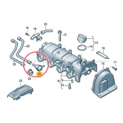 VW ブローバイ プレッシャー バルブ 『030 103 175B』 社外品 / ポロ (9N) (6R) ゴルフ６ (1K) ザ・ビートル (16)  他 アイドリング不調時に点検 030103175B | LINEブランドカタログ