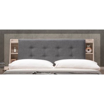 【唯熙傢俱】莉特淺灰橡色5尺床頭箱