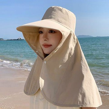 🚀在臺直出 優選直營💛防曬帽子女夏季多方位大帽檐披肩漁夫帽防紫外線太陽帽採茶遮陽帽防曬披肩帽 防曬帽 超大披肩遮陽帽