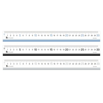 Be Myself 大字量尺 30cm-藍/黑/灰