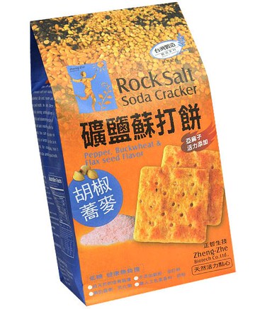 正哲生技  胡椒蕎麥礦鹽蘇打餅乾380公克/包