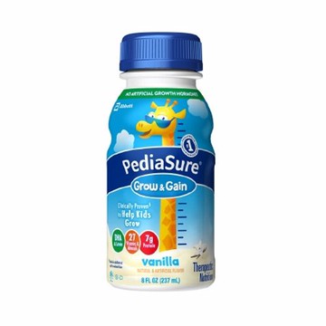 Pediatric Oral Supplement / Tube Feeding Formula PediaSure  Grow & Gain Vanilla Flavor 8 oz. Bottle  Case of 24 by Abbott Nutrition