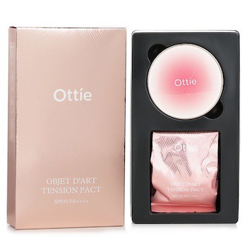 Ottie Ottie Objet D’art Tension 氣墊粉底 SPF50 PA++++ & 補充裝 # 23 Natural 2x15g/0.52oz-粉底及蜜粉