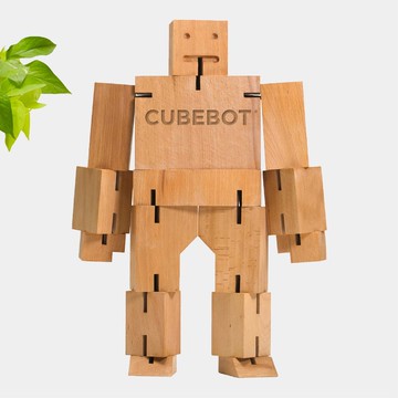 Cubebot 酷比人【經典大型】木製變形積木機器人居家擺飾大型公仔