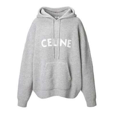 セリーヌ CELINE ニットパーカ フーディ グレー メンズ 2a85w-423p