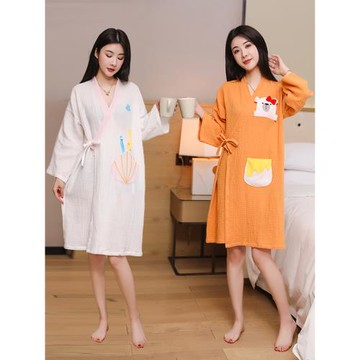 浴袍純棉紗布浴巾可穿可裹睡袍吸水速干高級家用大人2025新款全棉