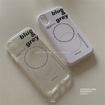 ✦Closed✦Blue&Grey日韓 iPhone 18 17 16 15 14 13 Pro Max 手機殼 保護殼
