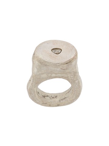 Parts of Four - Tall Roman ring - unisex - Diamond/Sterling Silver - 8