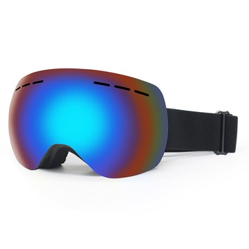 滑雪鏡-S/M(附盒)『砂黑框/真藍片』HX-021 戶外 休閒 旅遊 滑雪 冬季 滑雪鏡