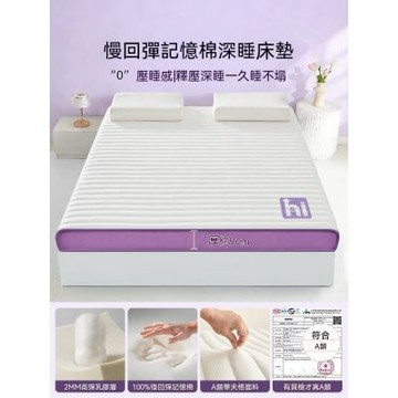 乳膠記憶棉床墊 家用臥室海綿墊 透氣防潮防黴軟墊（150CM*200CM）