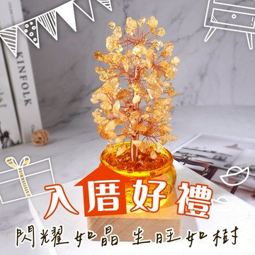 入厝禮【命運好好玩】湯鎮瑋-黃晶聚寶搖錢樹燈