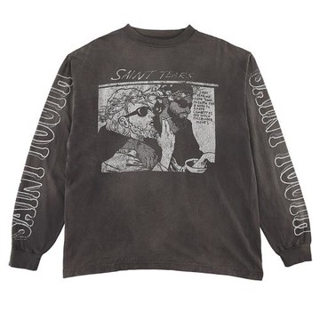 SAINT MICHAEL  正面漫畫人像印花  復古潮流風格 純棉