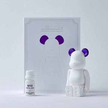 聞香香 轉換好心情【日本BE@RBRICK】庫博力克香氛熊彩色耳朵版 (紫色-東方茉莉香氛) 香氣 紓壓 擴香 居家擺設 好友 生日禮 情人節禮物