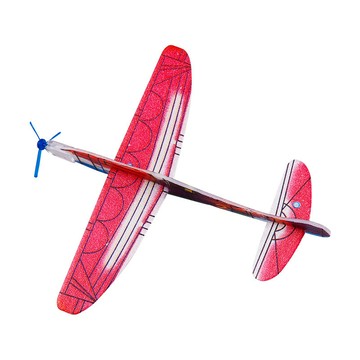 🌈DIY 泡沫迴旋魔術飛機泡沫飛機模型拼裝食品玩具幼兒園手工玩具跨境貨