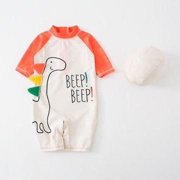 1-3歲寶寶泳衣男7兒童連體速干游泳衣4小女童可愛6立體恐龍泳裝5