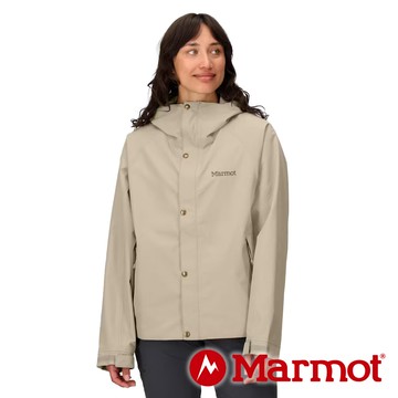 【Marmot】女單件式防水透氣連帽外套『頁岩灰』M15394 戶外 露營 登山 健行 休閒 時尚 出國 旅行 保暖 禦寒 外套