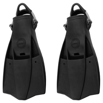 AQUATEC 噴射蛙王 中性浮力SUS彈簧帶潛水蛙鞋 FN-500S_BK_L  黑色  L
