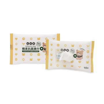 妙妙熊 棉柔抗菌濕巾10抽 濕巾 濕紙巾 柔濕巾