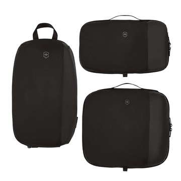 VICTORINOX 瑞士維氏Travel Essentials 旅行收納Cube Set-黑