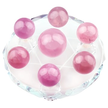 開運方程式 七星陣 (招桃花、加強異性人緣、開運擺件 陽宅風水) 尺寸:8公分x8公分x4公分  粉晶招財  1個