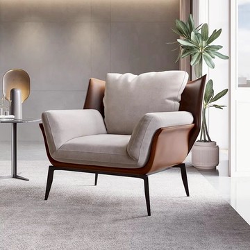 開發票 單人沙發 懶人沙發 單人沙發椅 飄窗沙發椅   輕奢懶人沙發客廳單人意式極簡馬鞍現代簡約臥室陽臺休閑椅 快速出貨