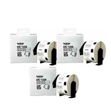 BROTHER DK-1226 定型標籤帶 ( 29x52mm 白底黑字 ) 食品專用不含螢光劑(3入組)