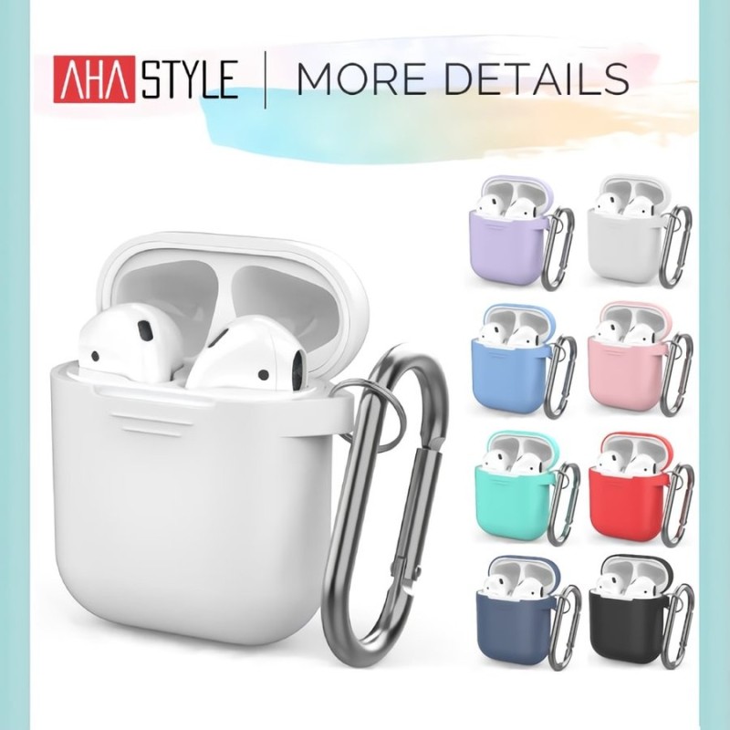 AirPods ケース かわいい エアーポッズ カラビナ つき 本体 カバー シリコン 落下防止 傷防止 紛失防止 ストラップ 携帯に便利  LEDライトが見える AHAStyle 通販 LINEポイント最大0.5%GET | LINEショッピング