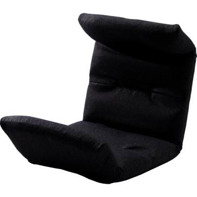 10163-004 和楽の雲 日本製座椅子・2タイプ・リクライニング付きチェアー (上 ダリアン ブラック) (沖縄・離島配送不可)