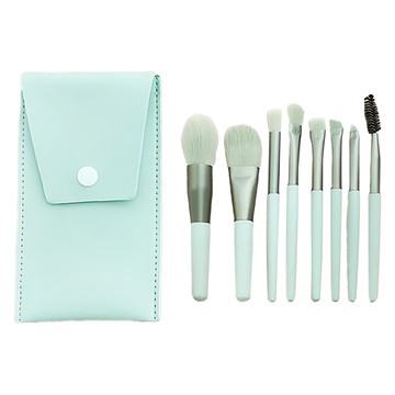 zznez 迷你化妝刷 8種化妝刷+化妝包套組  薄荷色  1組