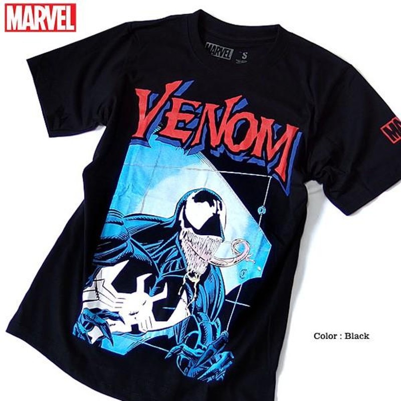 ベノム マーベル Ｔシャツ 半袖 スパイダーマン ヴェノム プリント