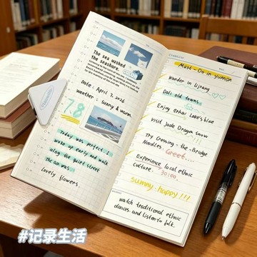 自律打卡本 監督自律神器 計劃本自律打卡本每日計劃長條本學生高顏值簡約ins風規劃記事本手賬本 手帳本 自律打卡器