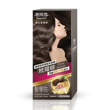 髮學院健康植萃護髮染髮霜-玳瑁棕