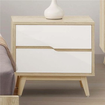 文創集 亞果卡雙色1.8尺二抽床頭櫃-55.1x40x51.5cm免組