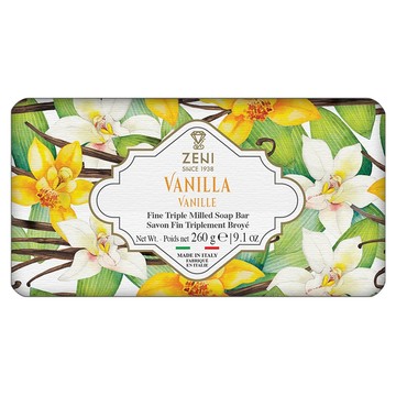 ZENI 義大利三重研磨香皂 香莢蘭 含乳油木果油  260g  1個