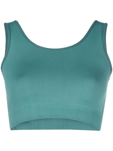 Rick Owens - ribbed-knit cropped top - women - Polyamide/Spandex/Elastane - M - Green