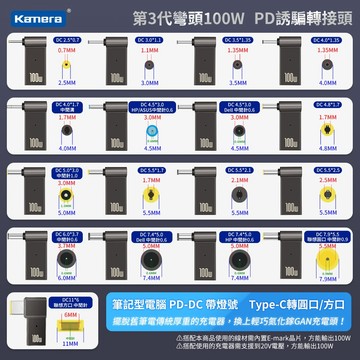 "呱呱嚴選" 20V 5A電流100W PD誘導頭 USB-C轉DC 轉接頭 Type-C 誘騙器 PD轉DC筆電充電